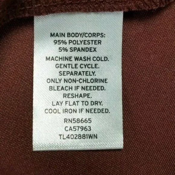 Leith Sz. 3X=22-24 (20W-22W) Brown Mocha High Waist Slim Side Zip Pants NWT - Picture 5 of 6